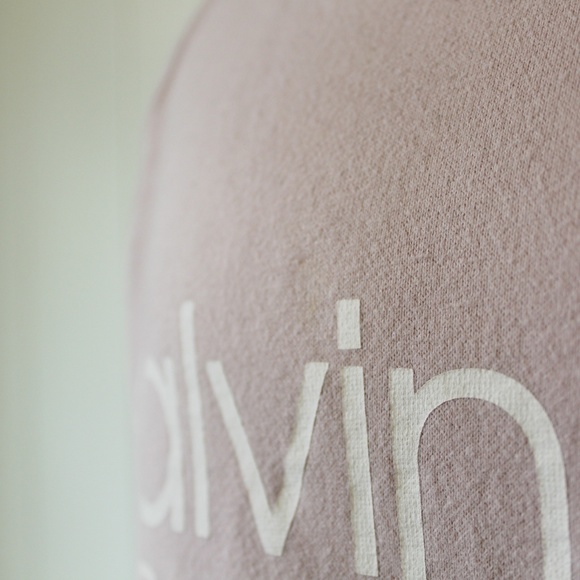 Calvin Klein Dusty Mauve Rose Blush Hoodie Medium - Picture 2 of 3